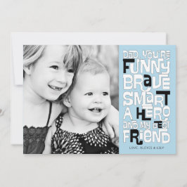 パパ父のデイカードに色を付ける 招待状