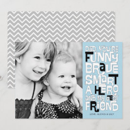 パパ父のデイカードに色を付ける 招待状