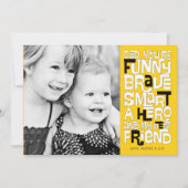 パパ父のデイカードに色を付ける 招待状 (正面)