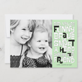 パパ父のデイカードに色を付ける 招待状