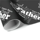 パパ父のデイコラージュの名前 ラッピングペーパー (ロールコーナー)