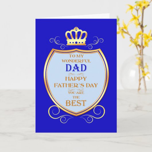 パパ父の日と盾 カード (黄色い花)