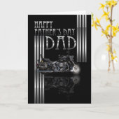 パパ父の日のカードとバイク カード (黄色い花)