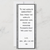 パパ父の日の映画4枚の写真コラージュカード (裏面)