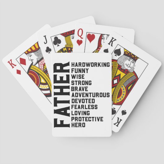 パパ父の日パパ誕生日父クリスマス トランプ (裏面)