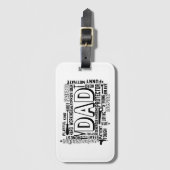 パパ父の日パパ誕生日父クリスマス ラゲッジタグ (正面縦)