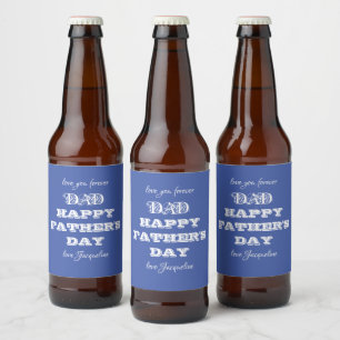 パパ父の日パーソナライズされた名かわいモダンい ビールラベル