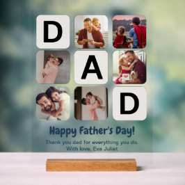 パパ父の日フォトコラージュのアクリルサイン アクリルサイン