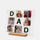 パパ父の日フォトコラージュのアクリルサイン アクリルサイン (傾斜)