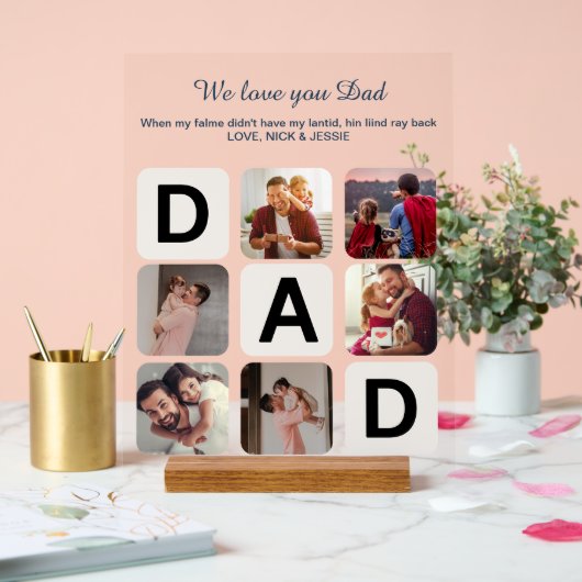 パパ父の日フォトコラージュのアクリルサイン アクリルサイン (ウェディング)