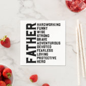 パパ父の日贈り物。パパ誕生日プレゼント。F スタンダードカクテルナプキン (インサイチュ)