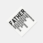 パパ父の日贈り物。パパ誕生日プレゼント。F スタンダードカクテルナプキン (角)