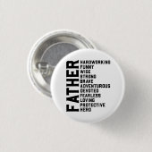 パパ父の日贈り物。パパ誕生日プレゼント。F 缶バッジ (正面&裏面)