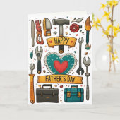 パパ父の日AIアートのためのツール カード (黄色い花)