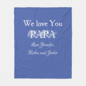 パパ父カスタムパパダディダシンプルモダン フリースブランケット (正面)