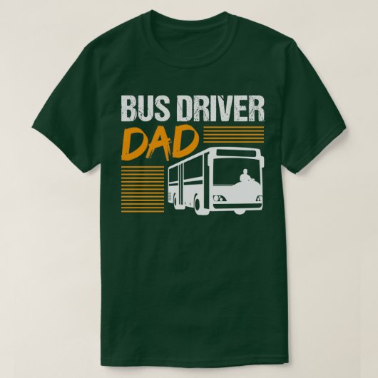 パパ父バス運転手の職業の仕事ギフト Tシャツ (デザイン正面)