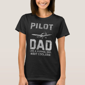 パパ父航空飛行機パイロット用パイロット Tシャツ