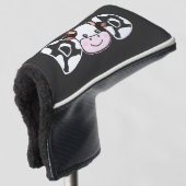 パパ牛プリント牛のパターン父の日 ゴルフヘッドカバー (3/4 正面)