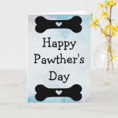 パパ犬の特別な日 カード (黄色い花)