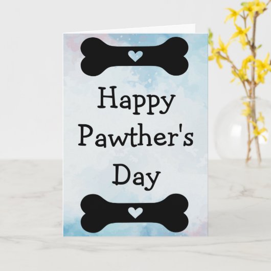 パパ犬の特別な日 カード (黄色い花)