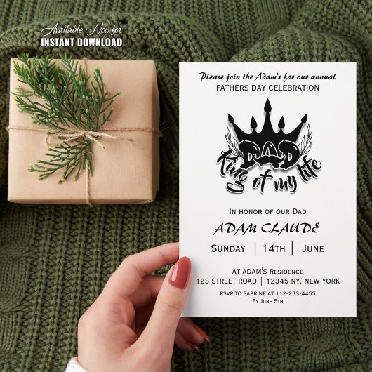 パパ王の父の日 招待状