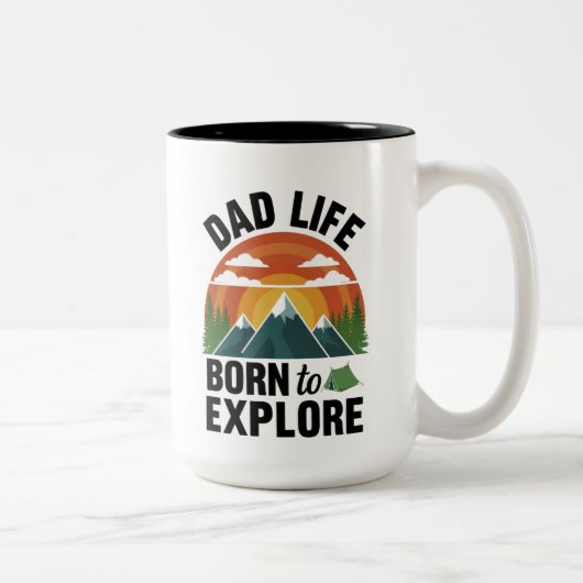 パパ生まれライフを探索 ツートーンマグカップ (右)