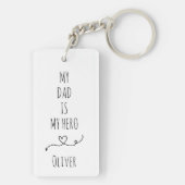 パパ用パーソナライズされたフォトキーチェーンギフト キーホルダー (裏面)