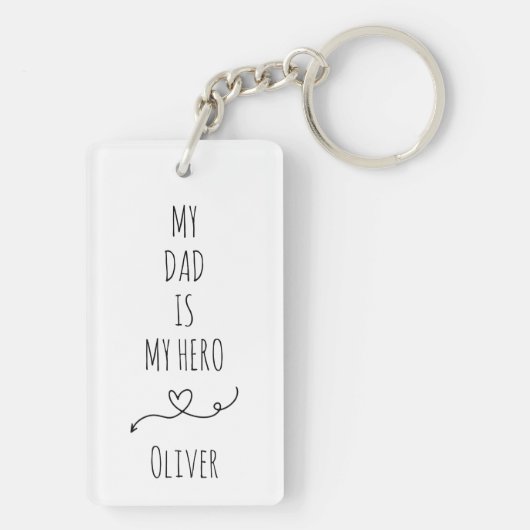 パパ用パーソナライズされたフォトキーチェーンギフト キーホルダー (裏面)