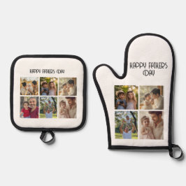 パパ用写真コラージギフト 鍋つかみ&鍋敷きセット