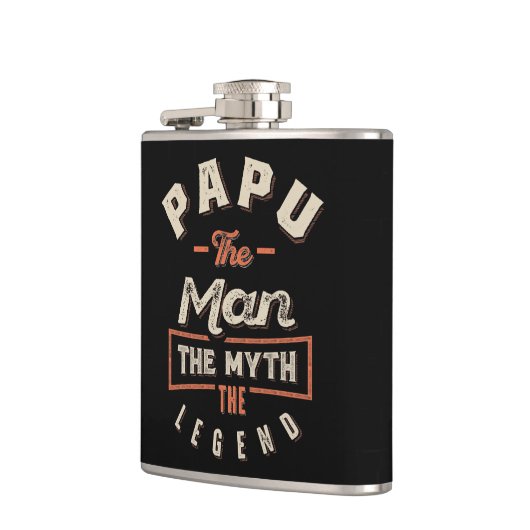 パパ男の神話の伝説おじいちゃんギフト男父の フラスク (左)