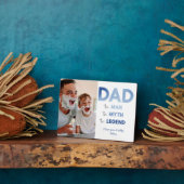 パパ男の神話の伝説の青いグラデーション写真 フォトプラーク (側面)