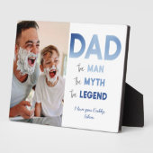 パパ男の神話の伝説の青いグラデーション写真 フォトプラーク (側面)