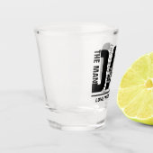 パパ男の神話の伝説パーソナライズされた ショットグラス (左)