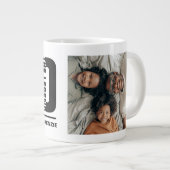 パパ男の神話の伝説パーソナライズされた ジャンボコーヒーマグカップ (正面右)