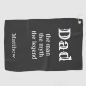 パパ男の神話の伝説モノグラム ゴルフタオル (横)