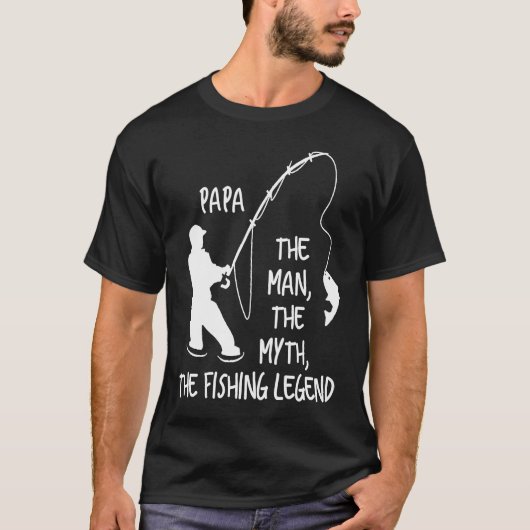 パパ男の神話魚釣り伝説 Tシャツ (正面)
