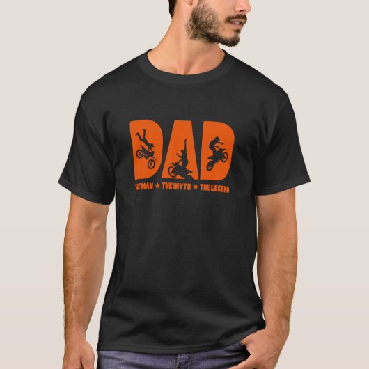 パパ男は神話の伝説のデザインギフト Tシャツ (正面)