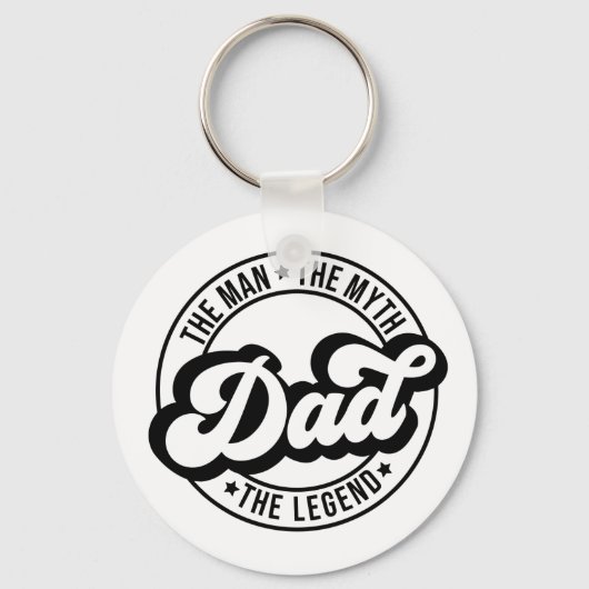 パパ男ザ神話ザ伝説paパパ男性パパ キーホルダー (正面)