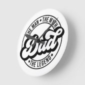 パパ男ザ神話ザ伝説paパパ男性パパ ラウンド壁時計 (傾斜)