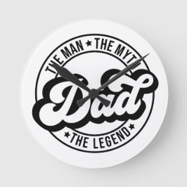 パパ男ザ神話ザ伝説paパパ男性パパ ラウンド壁時計