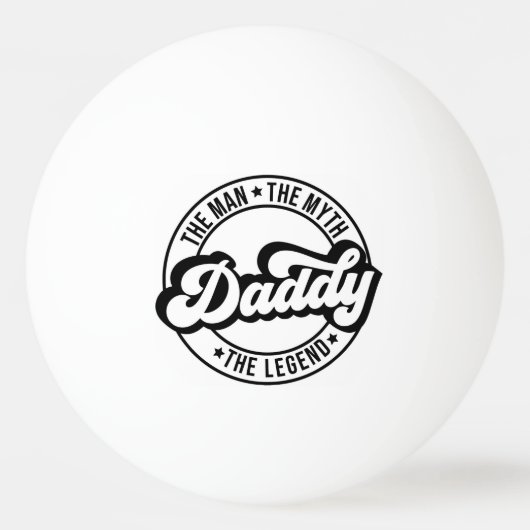 パパ男ザ神話ザ伝説paパパ男性パパ 卓球ボール (正面)