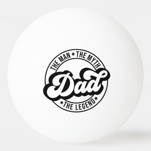 パパ男ザ神話ザ伝説paパパ男性パパ 卓球ボール (正面)