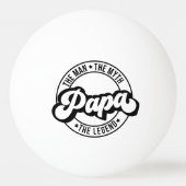 パパ男ザ神話ザ伝説paパパ男性パパ 卓球ボール (裏面)