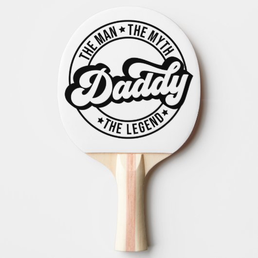 パパ男ザ神話ザ伝説paパパ男性パパ 卓球ラケット (正面)