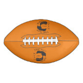 パパ男、神話、伝説の文字オレンジ アメリカンフットボール (正面)