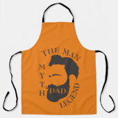 パパ男、神話、伝説の文字オレンジ エプロン (正面)