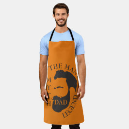 パパ男、神話、伝説の文字オレンジ エプロン