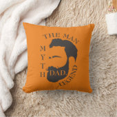 パパ男、神話、伝説の文字オレンジ クッション (ブランケット)