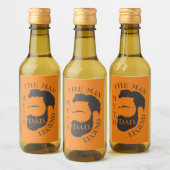 パパ男、神話、伝説の文字オレンジ ワインラベル (ボトル)