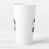 パパ男、神話、伝説の文字黒 カフェラテマグ (正面)